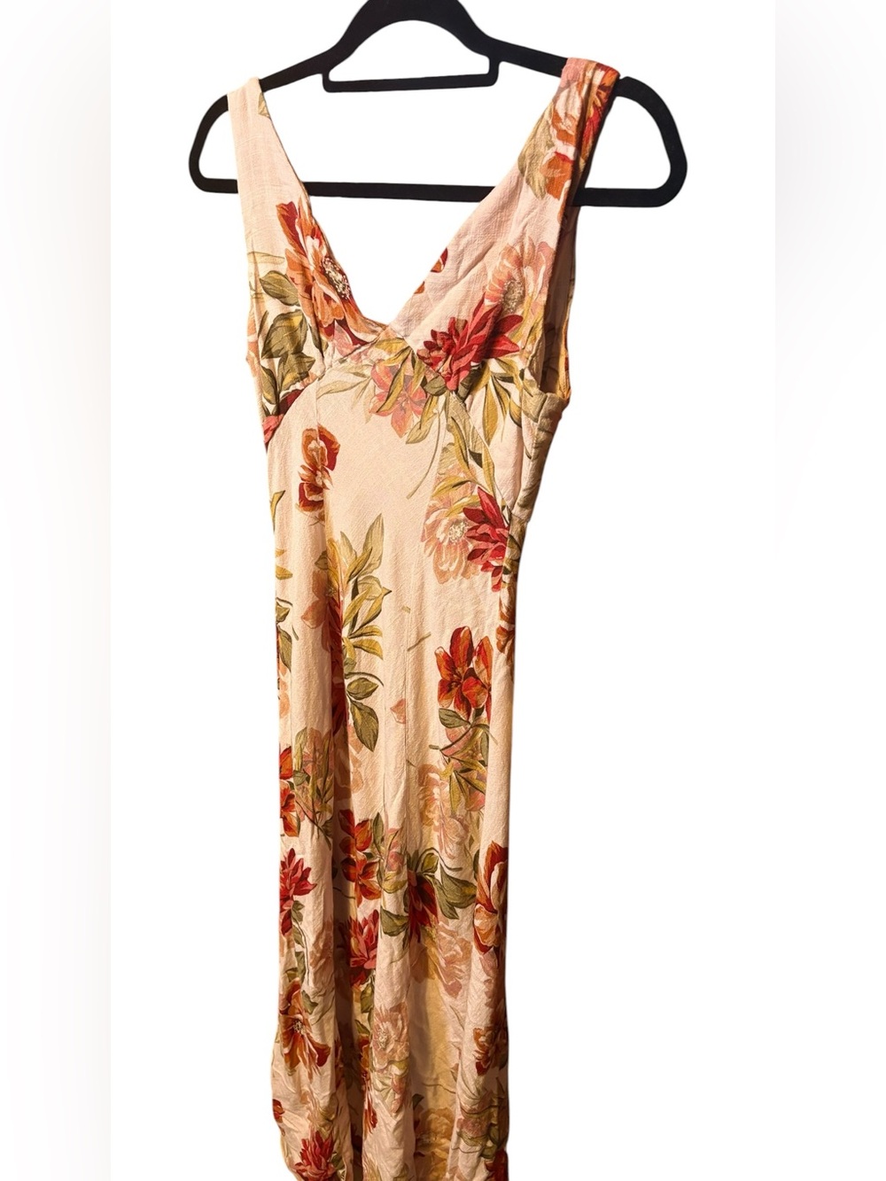 Anthropologie Paper Heart Floral Maxi Dress Blush Pink Cottagecore XS - Picture 4 of 7
